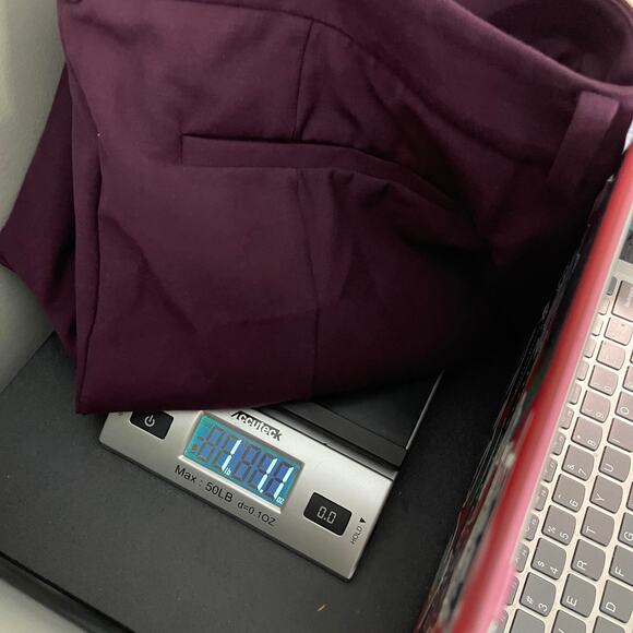 Chico's slacks trousers pants women's 14 purple eggplant straight leg work wear - Picture 14 of 14